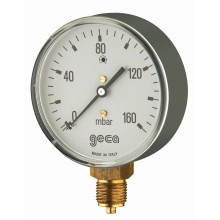 Manometrs D100 pieslēgums 1/2" 0-40mbar (verificēts) Gāzes Manometrs D100 pieslēgums 1/2" 0-40mbar (verificēts) Gāzes