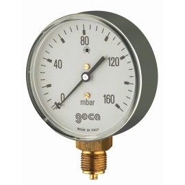 Manometrs gāzei D100 0–100 mbar pieslēgums 1/2" (verificēts)