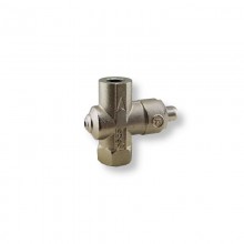 Gāzes spiediena manometra turētājs- vārsts ar pogu , gāzei 1/2 "  Gāzes spiediena manometra turētājs- vārsts ar pogu , gāzei 1/2 "