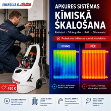 Profesionāla apkures sistēmu ķīmiskā skalošana un mazgāšana – radiatoriem, katliem un siltummaiņiem